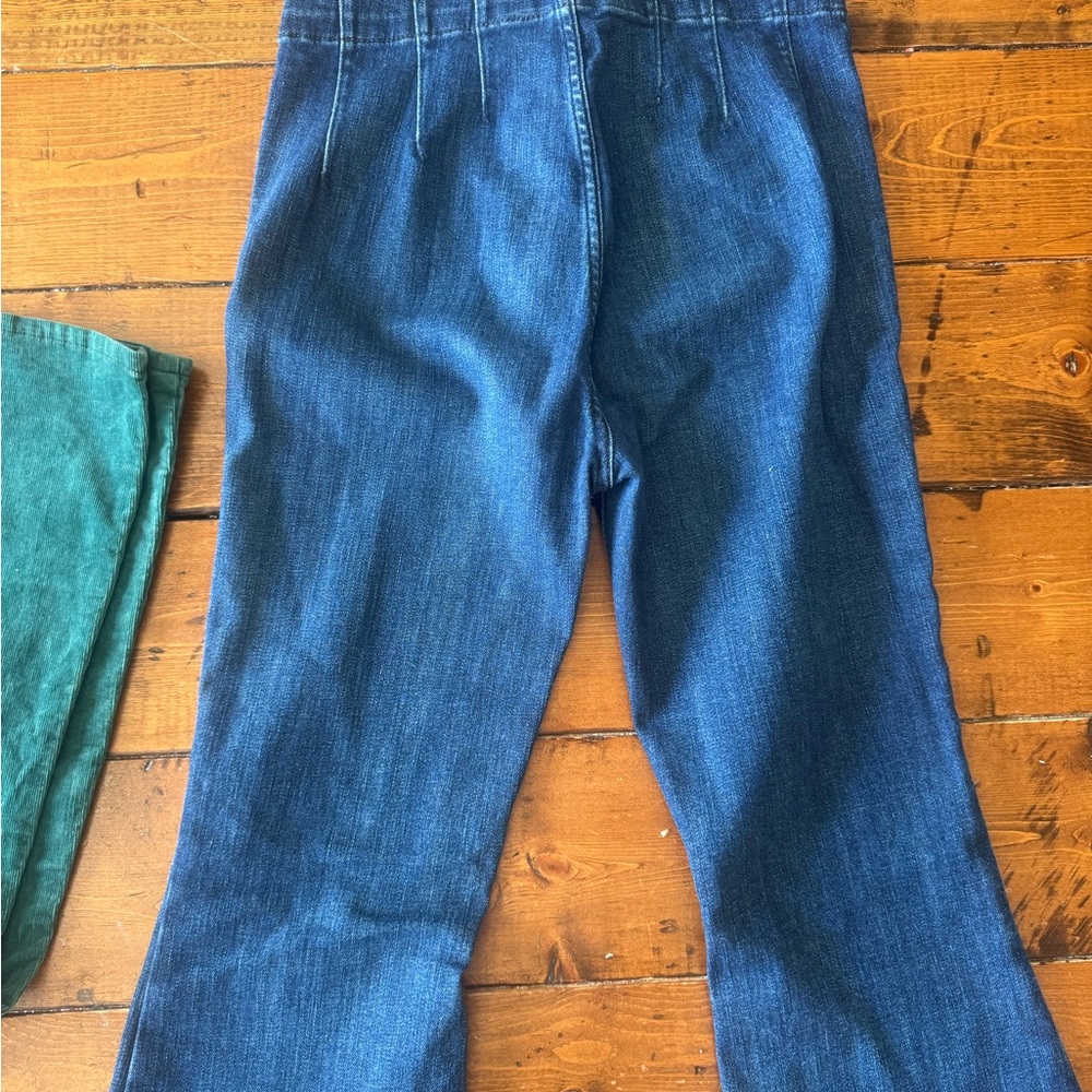 Jayden Free People We Dark Blue Flare bell bottom  Jeans - Picture 2 of 4